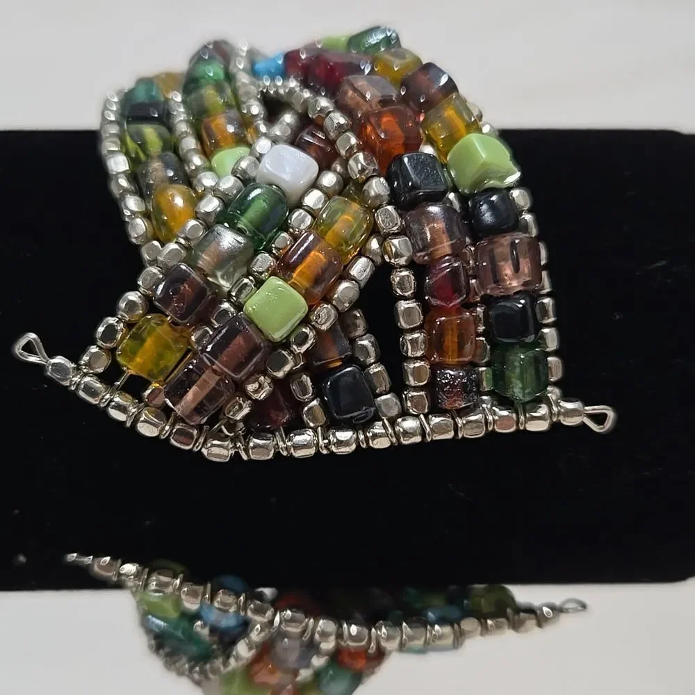 Multicolor Glass Beaded Bracelet